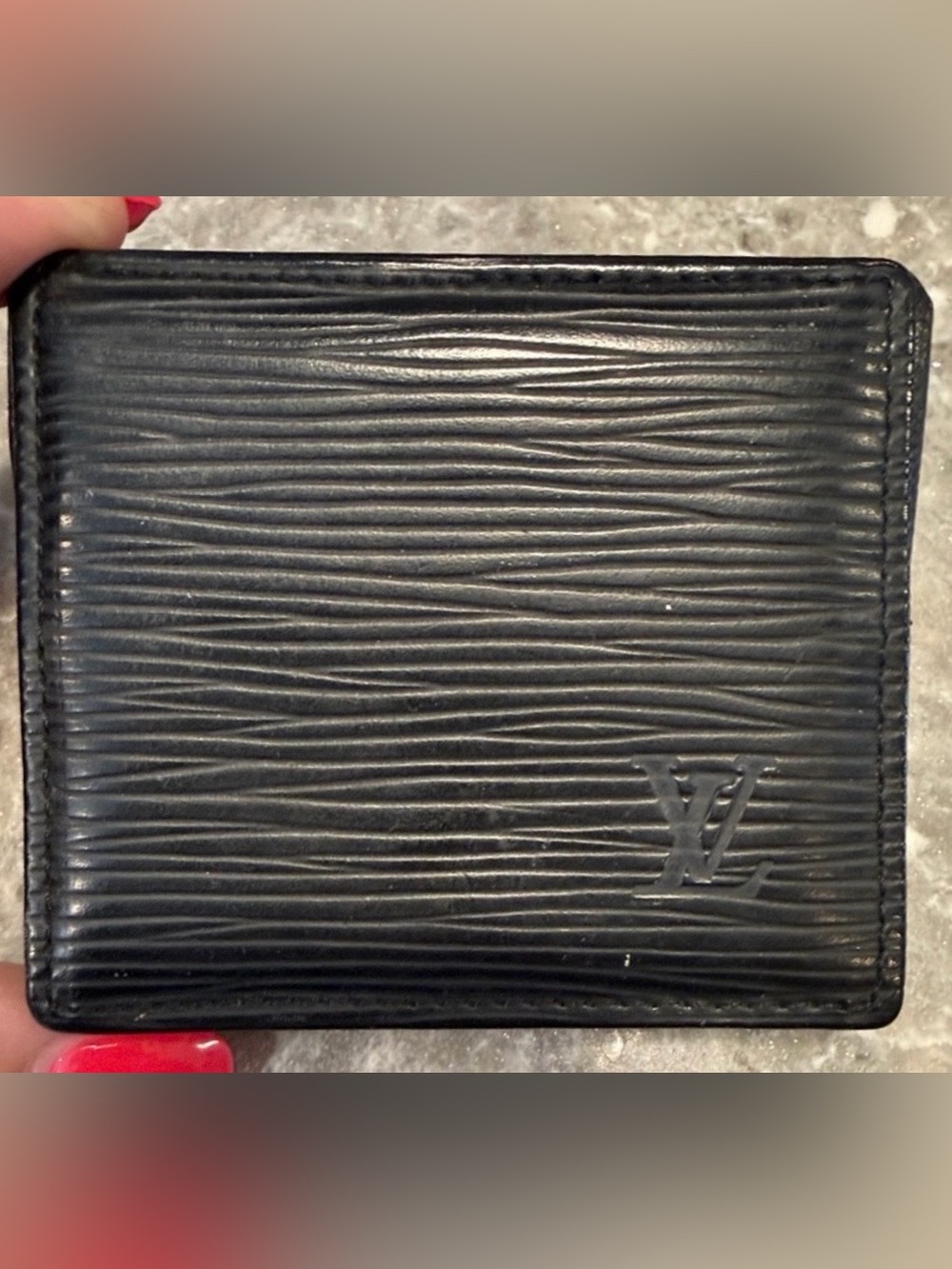 LOUIS VUITTON Epi Porte Monnaie Boite Coin Purse M63692 Black Noir France - Picture 3 of 5